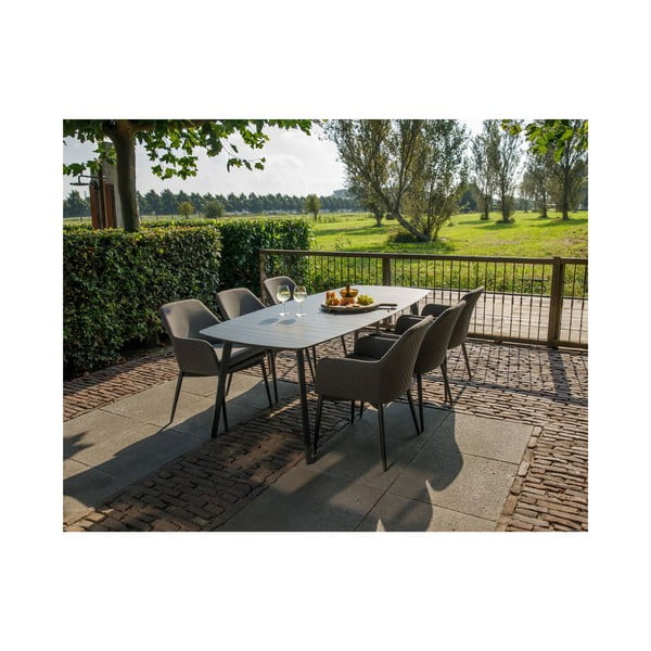 Siva metalna vrtna stolica Domino – Exotan-image-1