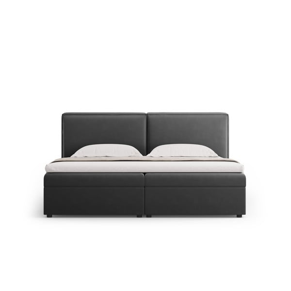 Tamno sivi boxspring krevet s prostorom za pohranu 180x200 cm Arendal – Cosmopolitan Design-image-4