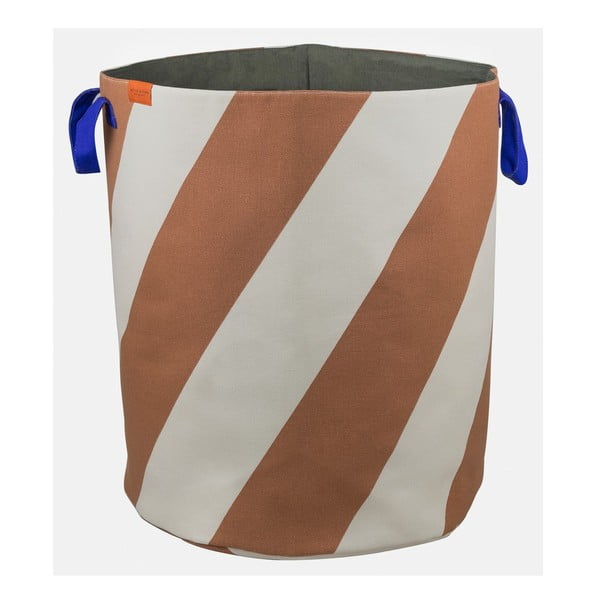 Ciglasta/krem tekstilna košara za rublje 5 l Diagonal – Mette Ditmer Denmark