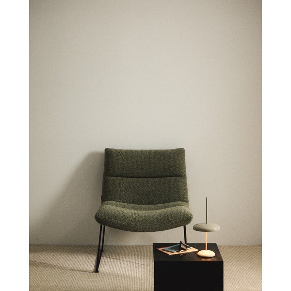 Zelena fotelja od šenila Asen – Kave Home-image-1