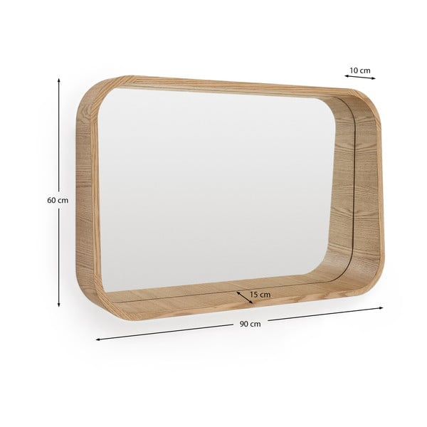 Zidno ogledalo 90x60 cm Salaya – Kave Home-image-3