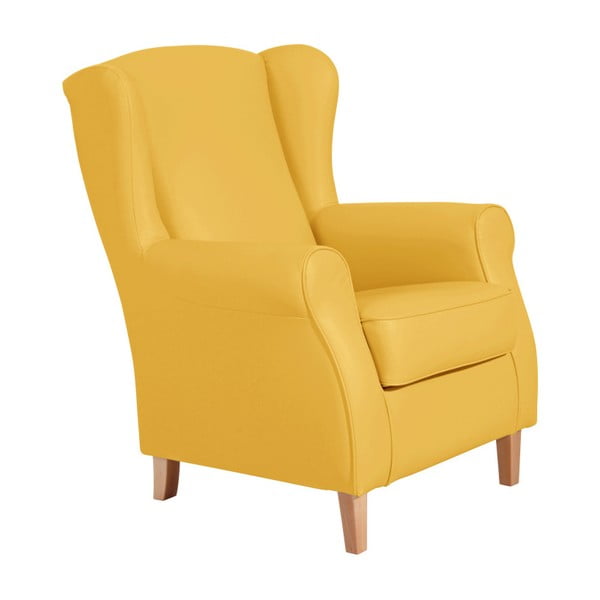 Žute naušnice za fotelju od imitacije kože Max Winzer Lorris Corn