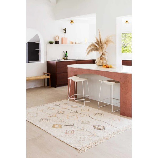 Bež periv/ručno rađen pamučan tepih 140x200 cm Kaarol Earth – Lorena Canals-image-4