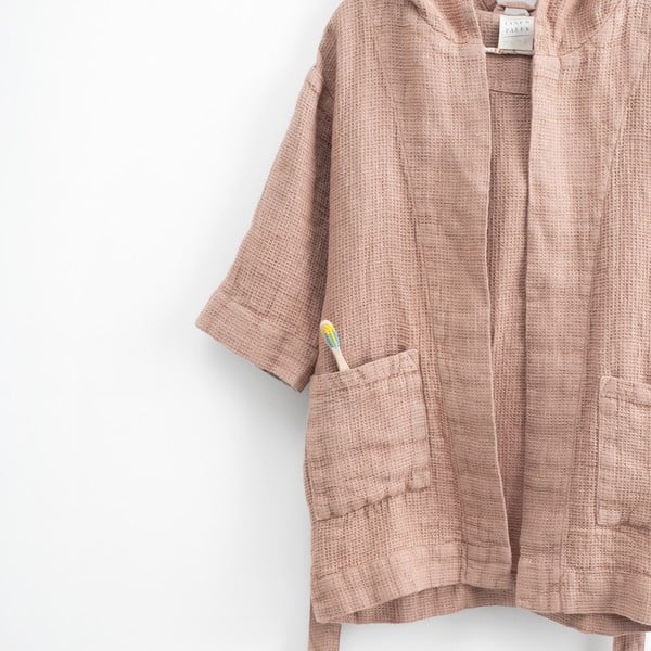 Dječji narančasti laneni ogrtač Linen Tales Nature, veličina 122 - 128-image-1