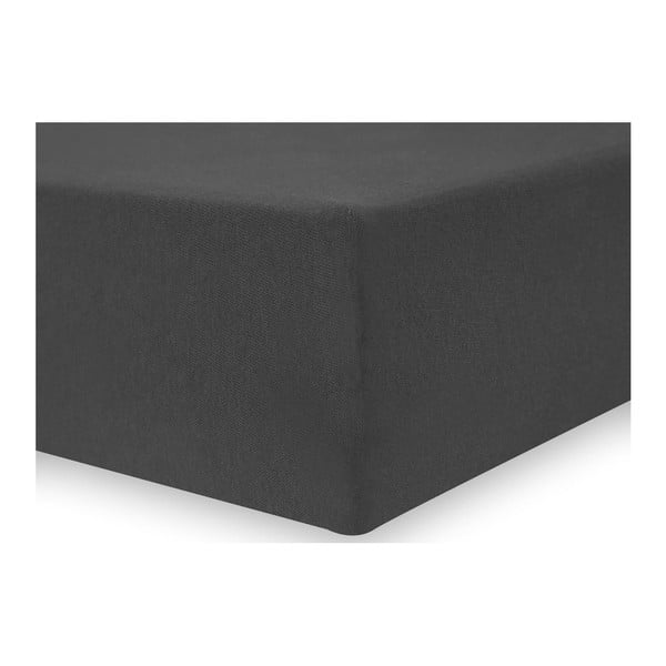 Tamno siva elastična plahta DecoKing Nephrite, 180/200 x 200 cm-image-2