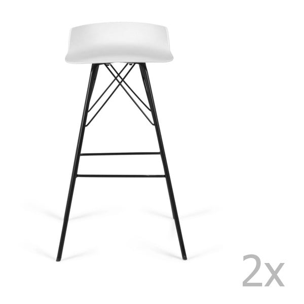 Set od 2 bijele barske stolice Tenzo Tori-image-1