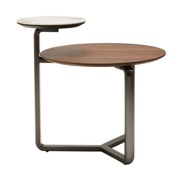 Smeđi okrugao stolić za kavu od masivnog eukaliptusa 55x67 cm Imperia – Premier Housewares-image-4