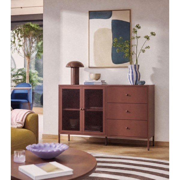 Bordo metalna komoda 140x90x40 cm Fayna – Marckeric-image-1
