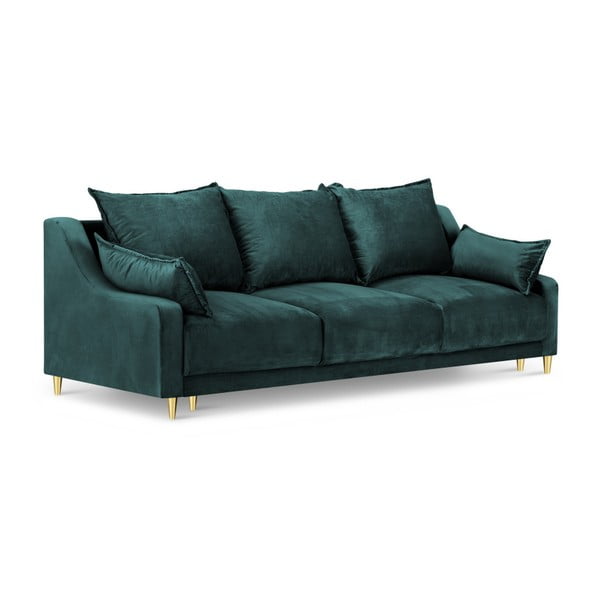 Kerozin plavi kauč na razvlačenje sa prostorom za odlaganje Mazzini Sofas Pansy, 215 cm