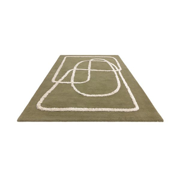 Zeleni ručno rađen vuneni tepih 160x230 cm Matrix – Asiatic Carpets-image-4