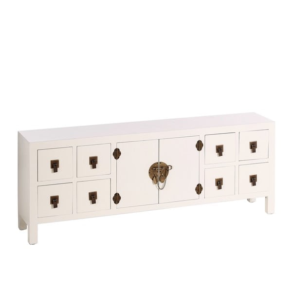 Bijela niska komoda 130x50,5 cm Oriente – Ixia