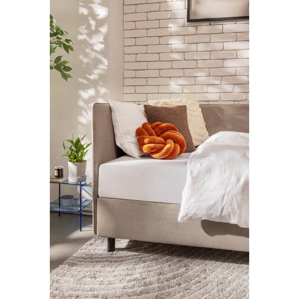 Smeđe-sivi tapecirani krevet s prostorom za odlaganje s madracem 120x200 cm Avela – Bonami Selection-image-3