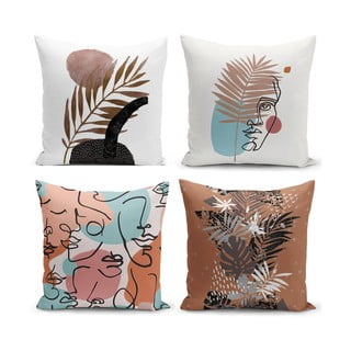 Set od 4 jastučnice Minimalist Cushion Covers Cesso, 45 x 45 cm