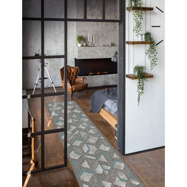 Sivo-plava podloga Floorita Hypnotik, 55 x 115 cm-image-1