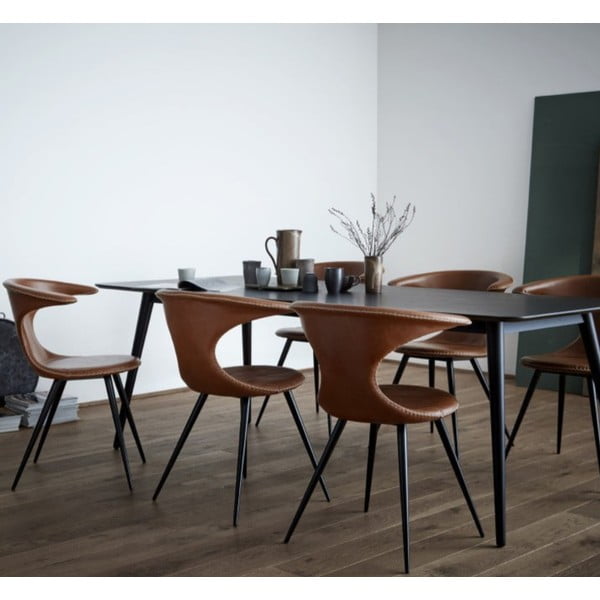 Smeđa stolica od umjetne kože DAN-FORM Denmark Flair-image-1