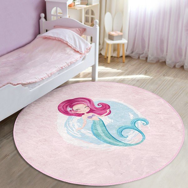 Ružičasti dječji tepih ø 80 cm Comfort – Mila Home-image-2
