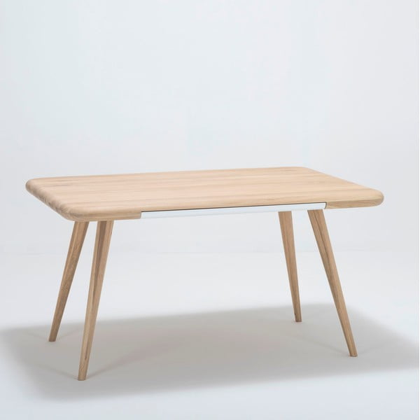 Blagovaonski stol od hrastovog drveta Gazzda Ena One, 140 x 100 x 75 cm