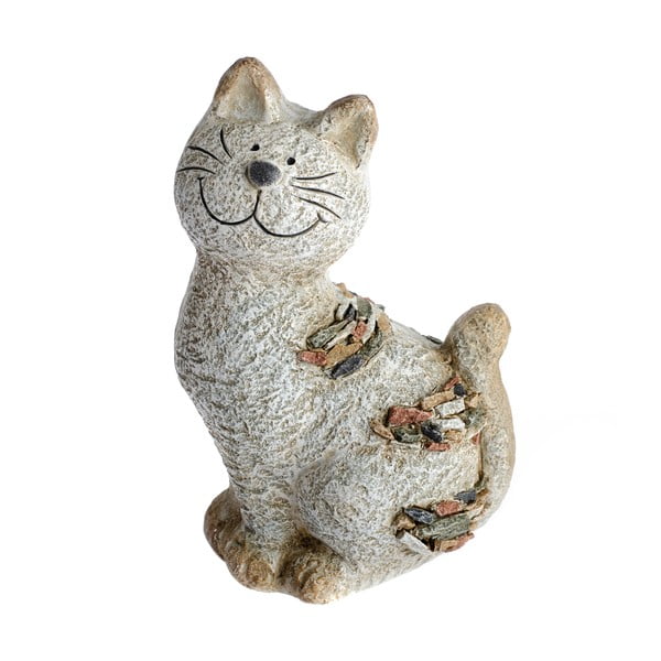 Vrtni ukras Dakls Garden Deco Cat With Stones, visina 28,5 cm