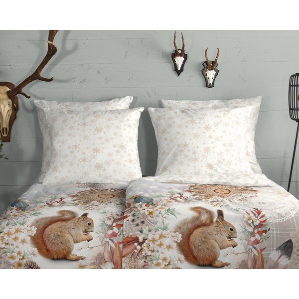 Bijela posteljina od flanela za jedan krevet 140x200 cm - HIP-image-2