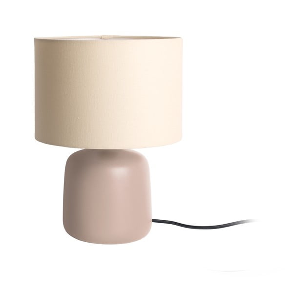 Smeđa stolna lampa s tekstilnim sjenilom (visina 33 cm) Alma – Leitmotiv