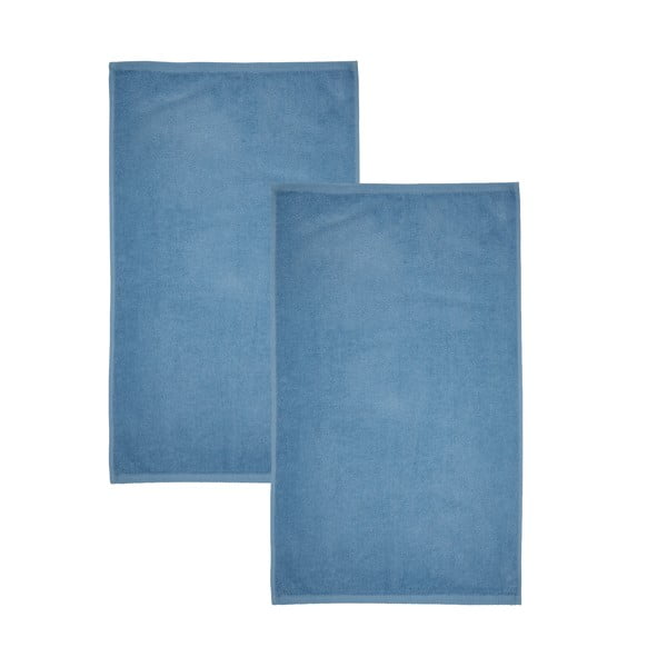 Plavi brzosušeći/od frotira pamučni ručnici u setu 2 kom 90x140 cm Quick Dry – Catherine Lansfield