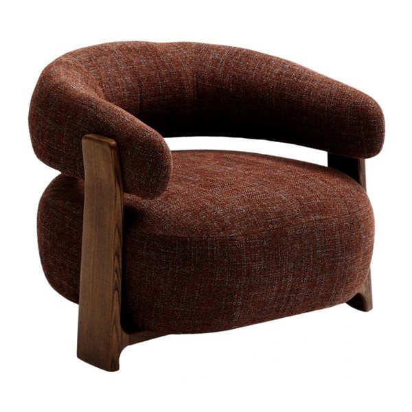 Smeđa fotelja od šenila Granite – Kave Home