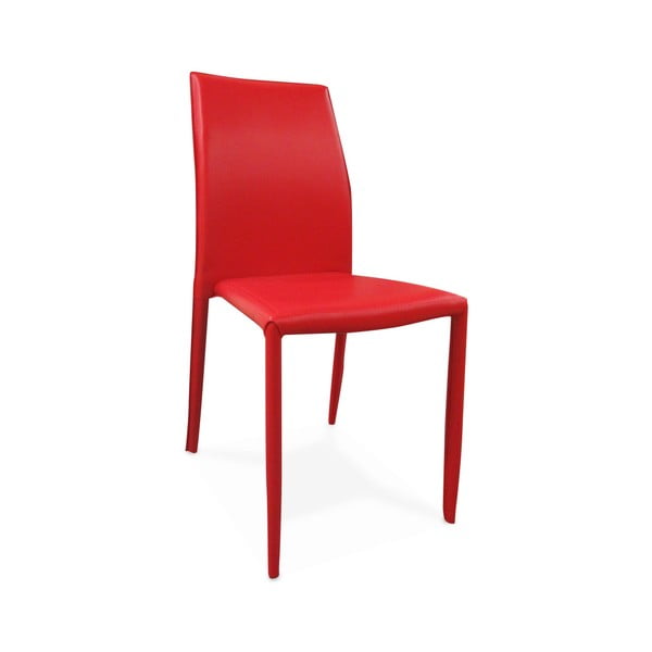 Crvena stolica za blagovanje s presvlakom od eko kože Evergreen House Faux