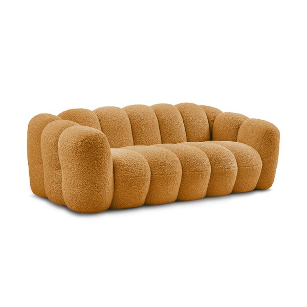 Senf žuta sofa od bouclé tkanine 232 cm Hippolyte – Bobochic Paris-image-3