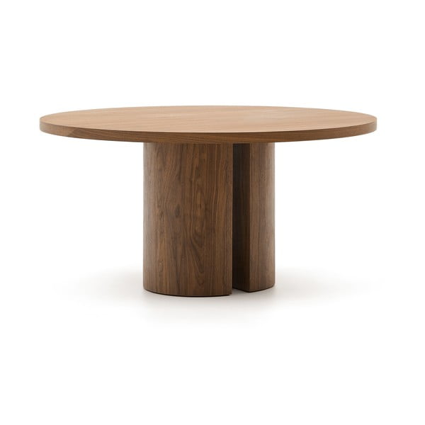 Okrugao blagovaonski stol s pločom stola u dekoru oraha ø 150 cm Nealy – Kave Home-image-4