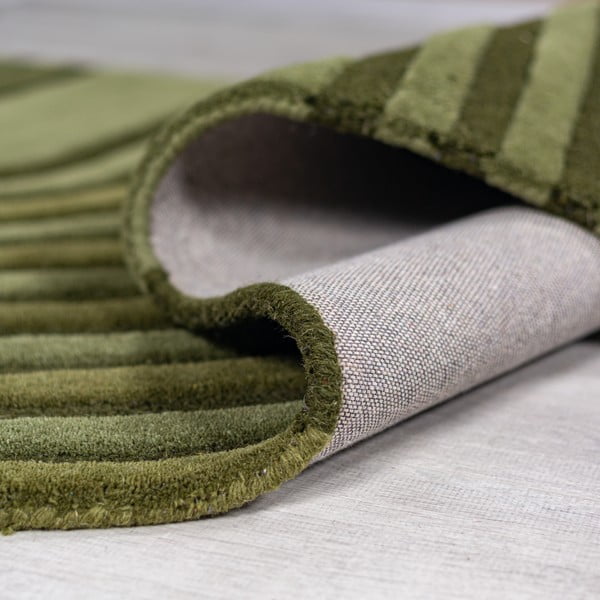 Zeleni ručno rađen vunen tepih 150x240 cm Conway Retro – Flair Rugs-image-3