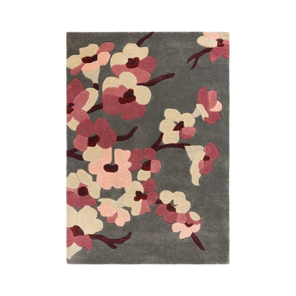 Flair Rugs Blossom Charcoal Pink, 160 x 230 cm