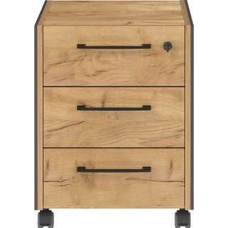 Antracitno sivi/u prirodnoj boji ormarić u dekoru hrasta 42x54x49 cm Podium – Germania
