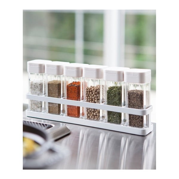 Posude za začine u setu 6 kom sa stalkom Tower – YAMAZAKI-image-1