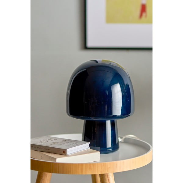 Tamno plava stolna lampa sa staklenim sjenilom (visina 26,5 cm) Paddy – Bloomingville-image-2