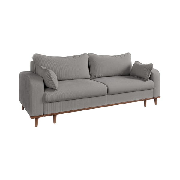 Svijetlo siva sofa od samta 220 cm Beata – Ropez-image-2