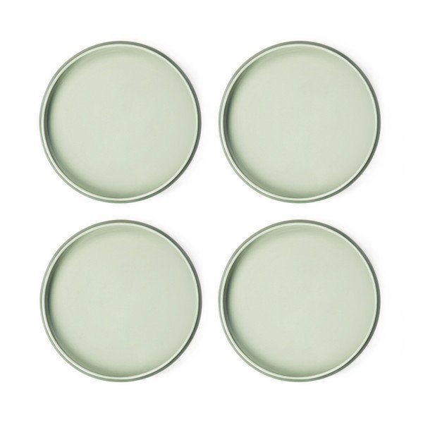 Zeleni tanjuri u setu 4 kom od kamenine ø 22 cm Aura Rondo – Bonami Selection