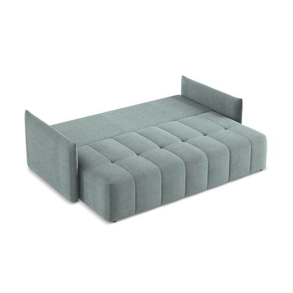 Plava sklopiva/s prostorom za odlaganje sofa 225 cm Moku – Makamii-image-3