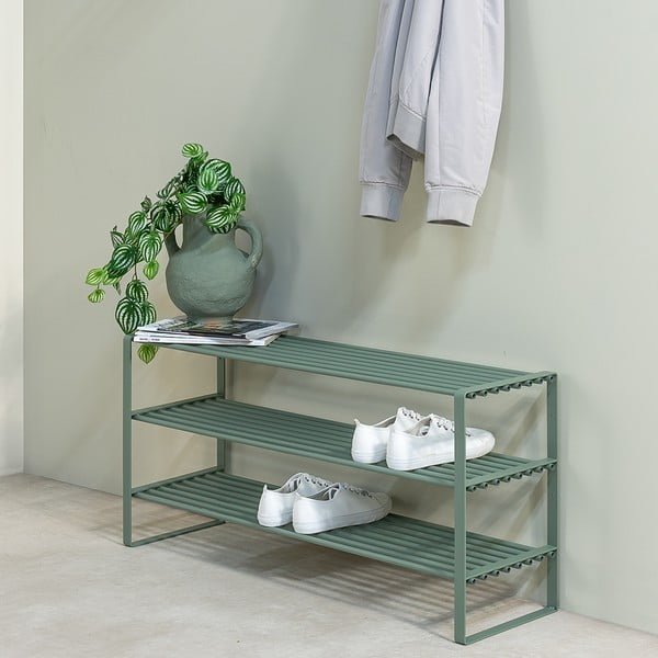 Prljavo zeleni metalni ormarić za cipele 100x48,5x29 cm Rex – Spinder Design-image-3