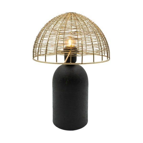 Crna/u zlatnoj boji stolna lampa (visina 36 cm) – Antic Line