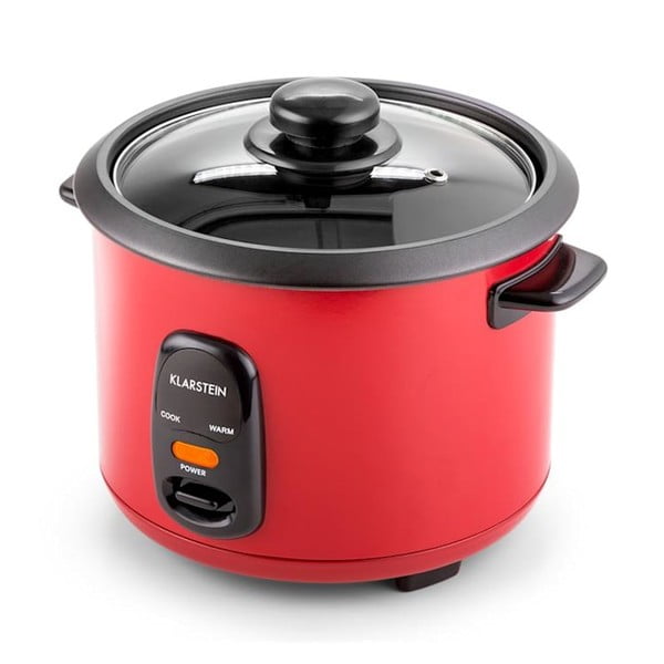 Crveno kuhalo za rižu s nastavkom za paru Klarstein Osaka, 1 l-image-1