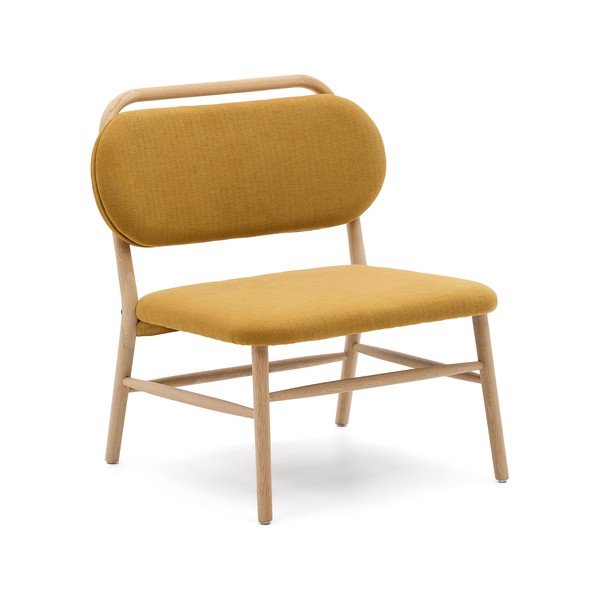 Senf žuta fotelja od šenila Helda – Kave Home