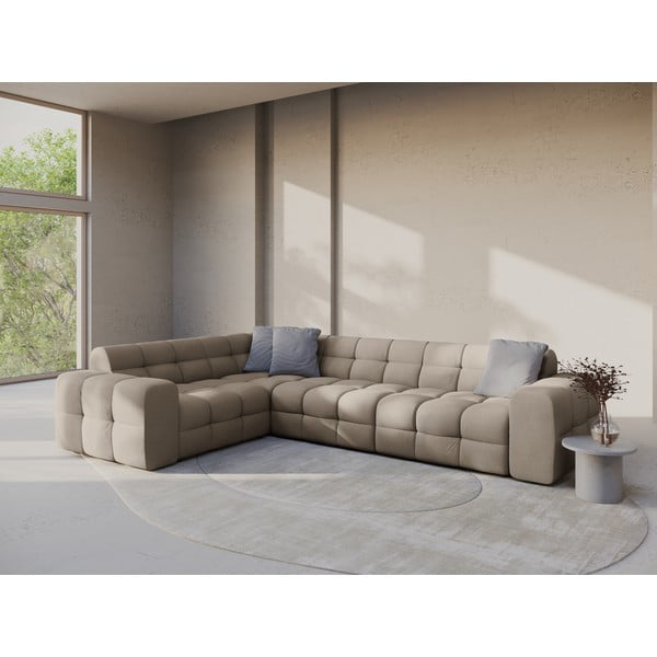 Smeđa kutna garnitura (s lijevim kutom/u obliku slova L) Kendal – Micadoni -image-1