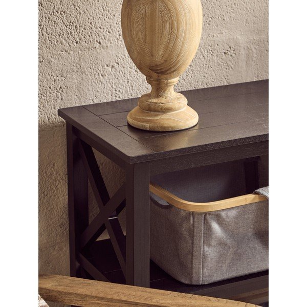 Crni regal od masivnog bora 120x81x40 cm Heritage – Premier Housewares-image-2