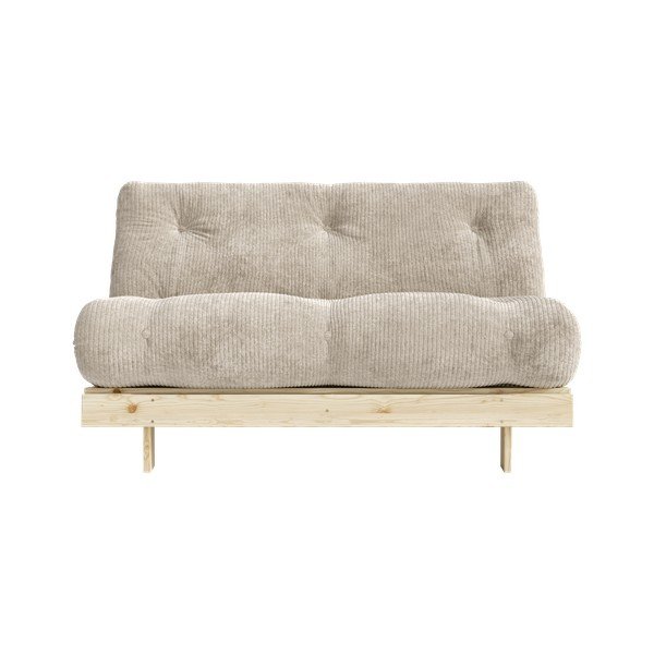 Krem sklopiva sofa od samta 140 cm Roots – Karup-image-3