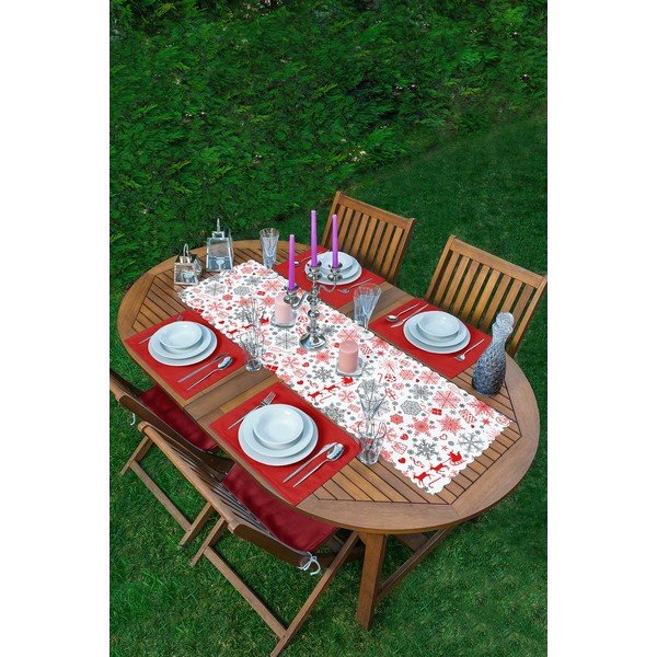 Božićni set od 4 podmetača i nadstolnjaka za stol 140x45 cm American Servis - Mila Home-image-1