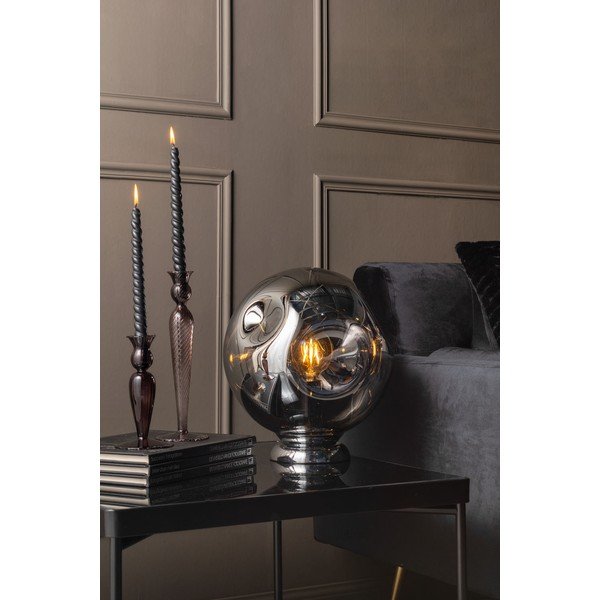 Sivi stakleni svijećnjak PT LIVING Swirl, visina 17 cm-image-1