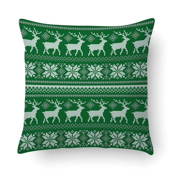 Zeleni jastuk Crido Consulting Scandi Deer, 40 x 40 cm