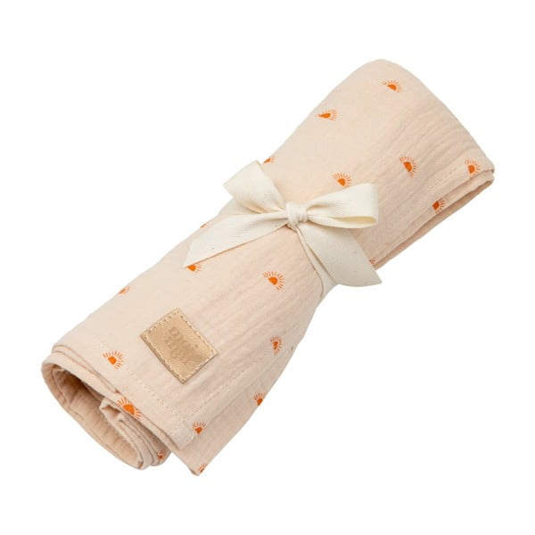 Narančasta deka za bebe od muslina 100x100 cm Sunrise - Moi Mili