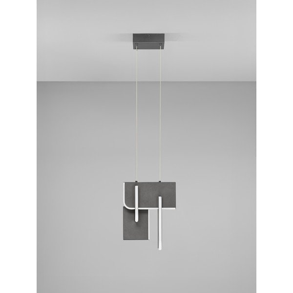 Svijetlo siva metalna LED viseća svjetiljka s mogućnosti zatamnjivanja Totem – Nova Luce-image-4