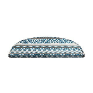 Set od 16 plavih tepiha za stepenice Vitaus Cottage Warmth, 20 x 65 cm